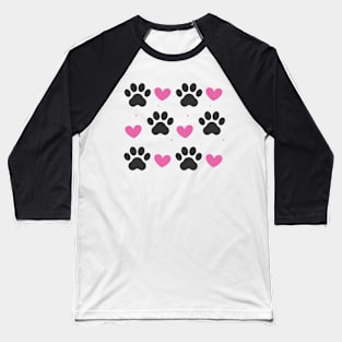 Cat Paws Valentine Cups Baseball T-Shirt